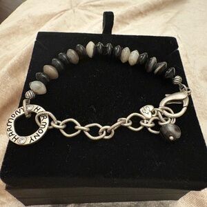 Brighton Harmony Silver and Black Bracelet